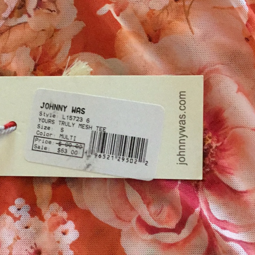NWT Johnny Was Mesh Short Sleeve T Shirt - Picture 7 of 7